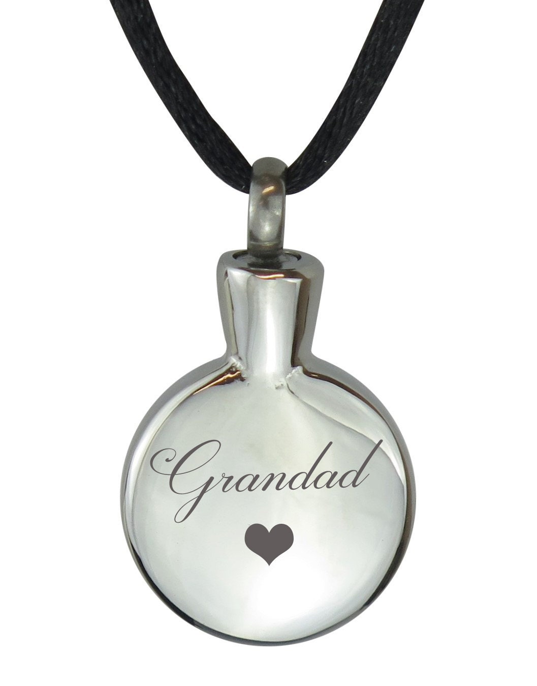 Grandad Smooth Circle Urnen-Anhänger - Erinnerungs-Asche-Andenken-Schmuck Personalisierte Graviert Grandad Smooth Circle Urnen-Anhänger - Erinnerungs-Asche-Andenken-Schmuck Personalisierte Graviert von LovetoTreasure
