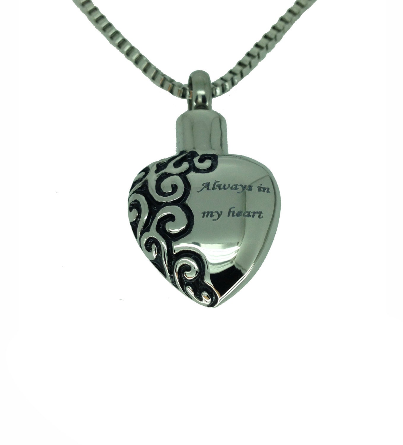 Immer in Meinem Herzen Urne Anhänger - Erinnerungsstück Schmuck Andenken Personalisierte Gravur Immer in Meinem Herzen Urne Anhänger - Erinnerungsstück Schmuck Andenken Personalisierte Gravur von LovetoTreasure