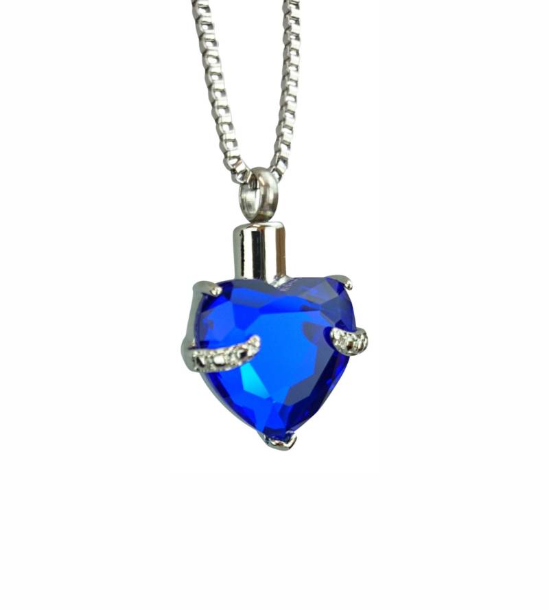 Königsblauer Herz-Urnen-Anhänger - Erinnerungs-Esche-Andenken-Schmuck Personalisierte Graviert Königsblauer Herz-Urnen-Anhänger - Erinnerungs-Esche-Andenken-Schmuck Personalisierte Graviert von LovetoTreasure