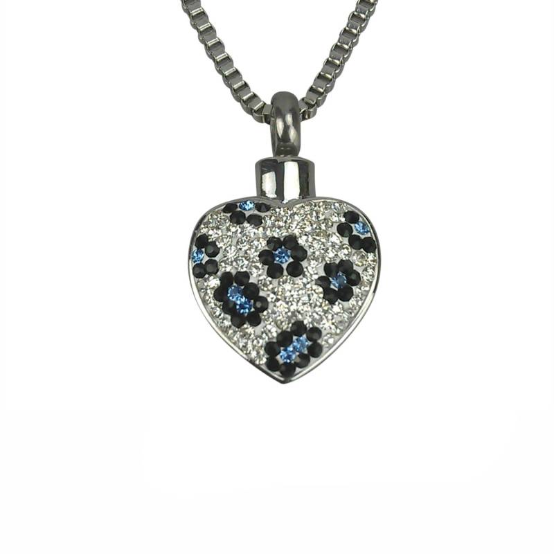 Kristall Blumen Herz Urne Anhänger - Gedenkasche Andenken Schmuck Personalisierte Gravur Kristall Blumen Herz Urne Anhänger - Gedenkasche Andenken Schmuck Personalisierte Gravur von LovetoTreasure