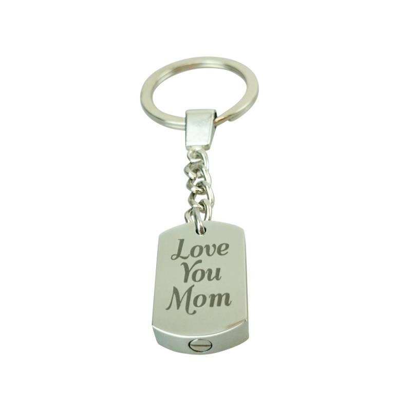 Love You Mom Urne Schlüsselanhänger - Gedenkstätte Asche Andenken Feuerbestattung Personalisierte Gravur von LovetoTreasure