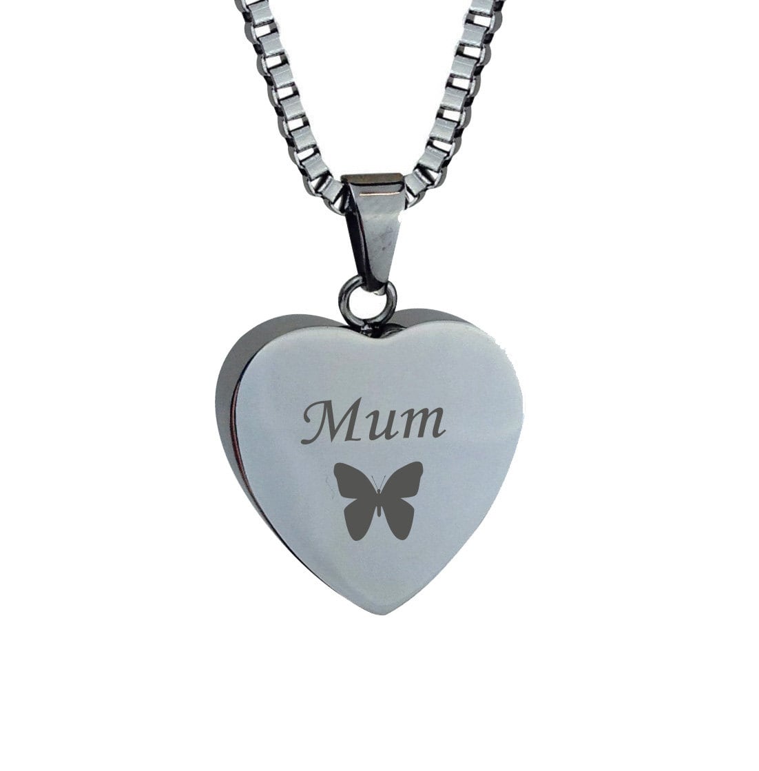 Mama Schmetterling Herz Urne Anhänger - Gedenkstätte Asche Feuerbestattung Andenken Personalisierte Gravur Mama Schmetterling Herz Urne Anhänger - Gedenkstätte Asche Feuerbestattung Andenken Personalisierte Gravur von LovetoTreasure