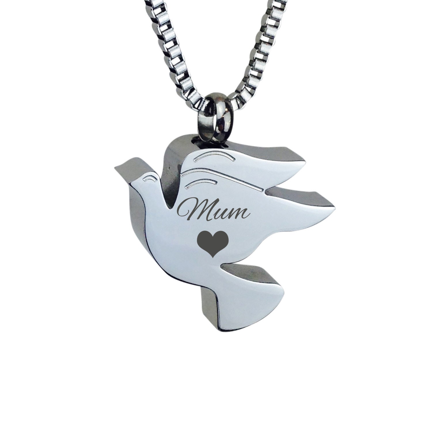 Mama Taube Urne Anhänger - Erinnerung Asche Einäscherung Andenken Personalisierte Graviert Mama Taube Urne Anhänger - Erinnerung Asche Einäscherung Andenken Personalisierte Graviert von LovetoTreasure