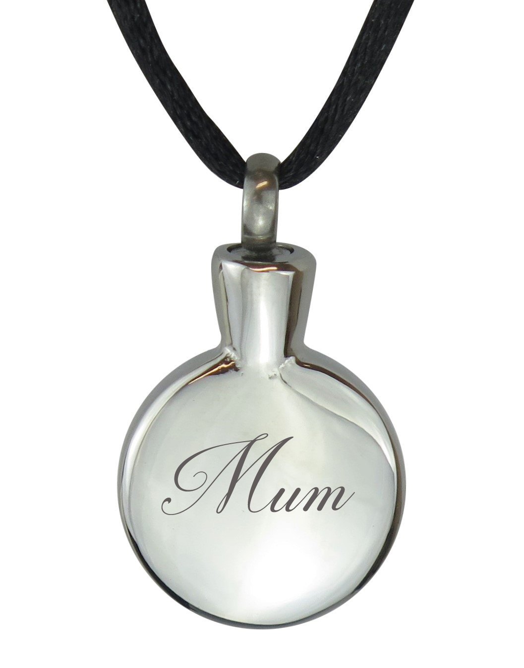 Mum Smooth Circle Urn Anhänger - Erinnerungs-Asche-Andenken-Schmuck Personalisierte Graviert Mum Smooth Circle Urn Anhänger - Erinnerungs-Asche-Andenken-Schmuck Personalisierte Graviert von LovetoTreasure