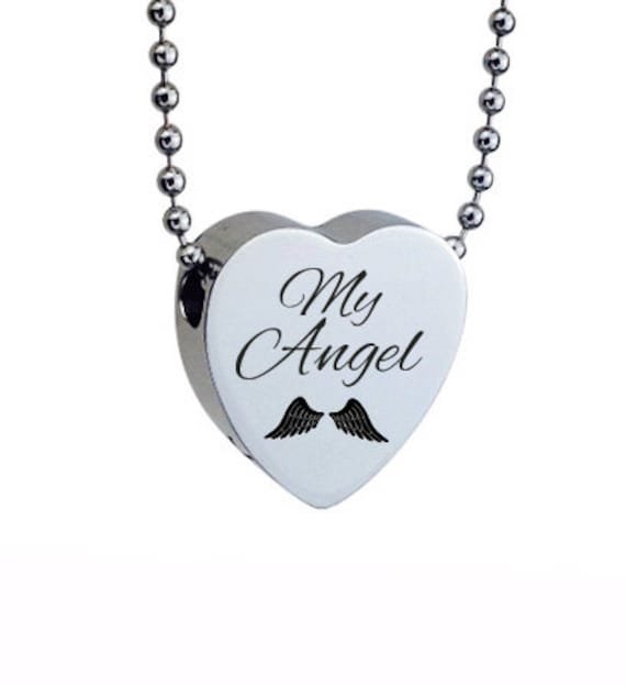 My Angel Wings Herz Urne Anhänger - Gedenkstätte Asche Feuerbestattung Andenken Personalisierte Gravur My Angel Wings Herz Urne Anhänger - Gedenkstätte Asche Feuerbestattung Andenken Personalisierte Gravur von LovetoTreasure