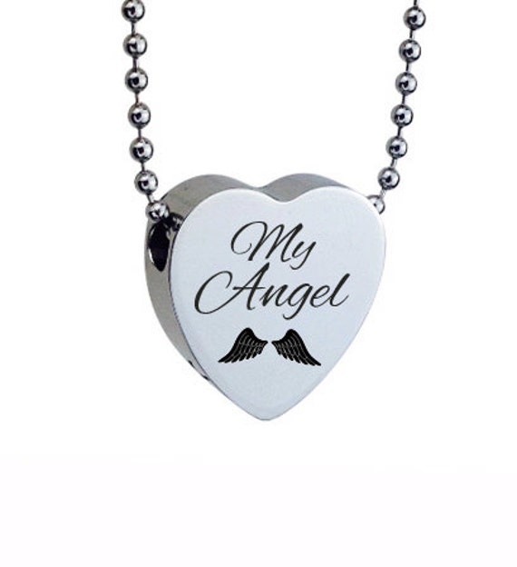 My Angel Wings Herz Urne Anhänger - Gedenkstätte Asche Feuerbestattung Andenken Personalisierte Gravur My Angel Wings Herz Urne Anhänger - Gedenkstätte Asche Feuerbestattung Andenken Personalisierte Gravur von LovetoTreasure
