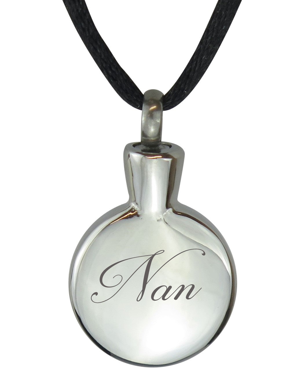 Nan Smooth Circle Urn Anhänger - Erinnerungs-Asche-Andenken-Schmuck Personalisierte Graviert Nan Smooth Circle Urn Anhänger - Erinnerungs-Asche-Andenken-Schmuck Personalisierte Graviert von LovetoTreasure