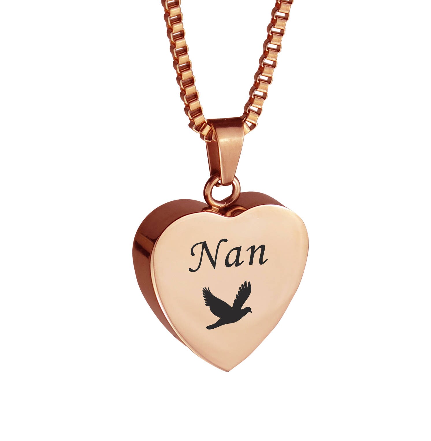 Nan Taube Herz Rose Gold Urne Anhänger Halskette - Gedenkstätte Asche Andenken Feuerbestattung Schmuck Nan Taube Herz Rose Gold Urne Anhänger Halskette - Gedenkstätte Asche Andenken Feuerbestattung Schmuck von LovetoTreasure
