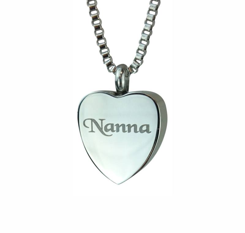 Nanna Oma Herz Urne Anhänger - Gedenkasche Feuerbestattung Andenken Personalisierte Gravur Nanna Oma Herz Urne Anhänger - Gedenkasche Feuerbestattung Andenken Personalisierte Gravur von LovetoTreasure