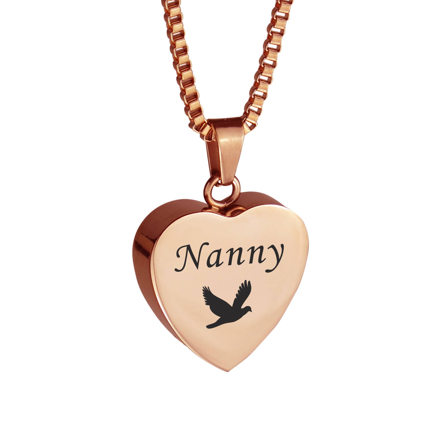 Nanny Taube Herz Rose Gold Urne Anhänger Halskette - Gedenkstätte Asche Andenken Feuerbestattung Schmuck Nanny Taube Herz Rose Gold Urne Anhänger Halskette - Gedenkstätte Asche Andenken Feuerbestattung Schmuck von LovetoTreasure