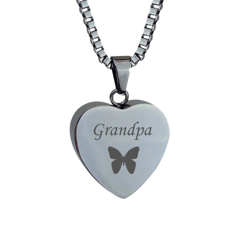 Opa Schmetterling Herz Urne Anhänger - Memorial Ash Cremation Keepsake Gravur Opa Schmetterling Herz Urne Anhänger - Memorial Ash Cremation Keepsake Gravur von LovetoTreasure