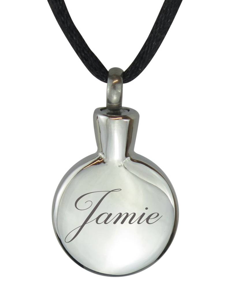 Personalisierte Glatte Kreis-Urne Anhänger - Gedenk-Asche-Andenken Schmuck Personalisierte Gravierte Personalisierte Glatte Kreis-Urne Anhänger - Gedenk-Asche-Andenken Schmuck Personalisierte Gravierte von LovetoTreasure