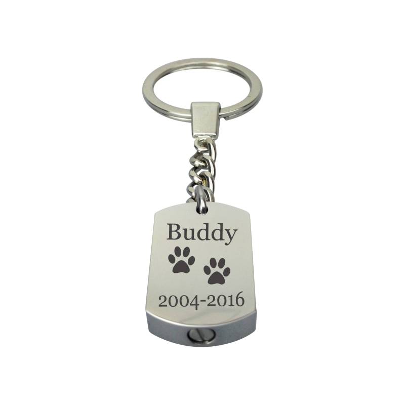 Personalisierte Pfotenabdrucke Haustier Urne Schlüsselanhänger Erinnerung Esche Andenken Schmuck - Gravur Personalisierte Pfotenabdrucke Haustier Urne Schlüsselanhänger Erinnerung Esche Andenken Schmuck - Gravur von LovetoTreasure