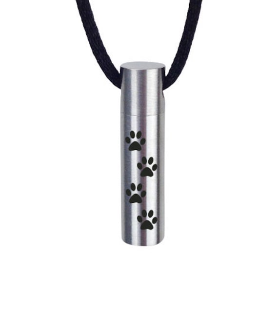 Pfotenabdruck Kanister Urne Anhänger - Gedenkasche Andenken Schmuck Personalisierte Gravur Pfotenabdruck Kanister Urne Anhänger - Gedenkasche Andenken Schmuck Personalisierte Gravur von LovetoTreasure