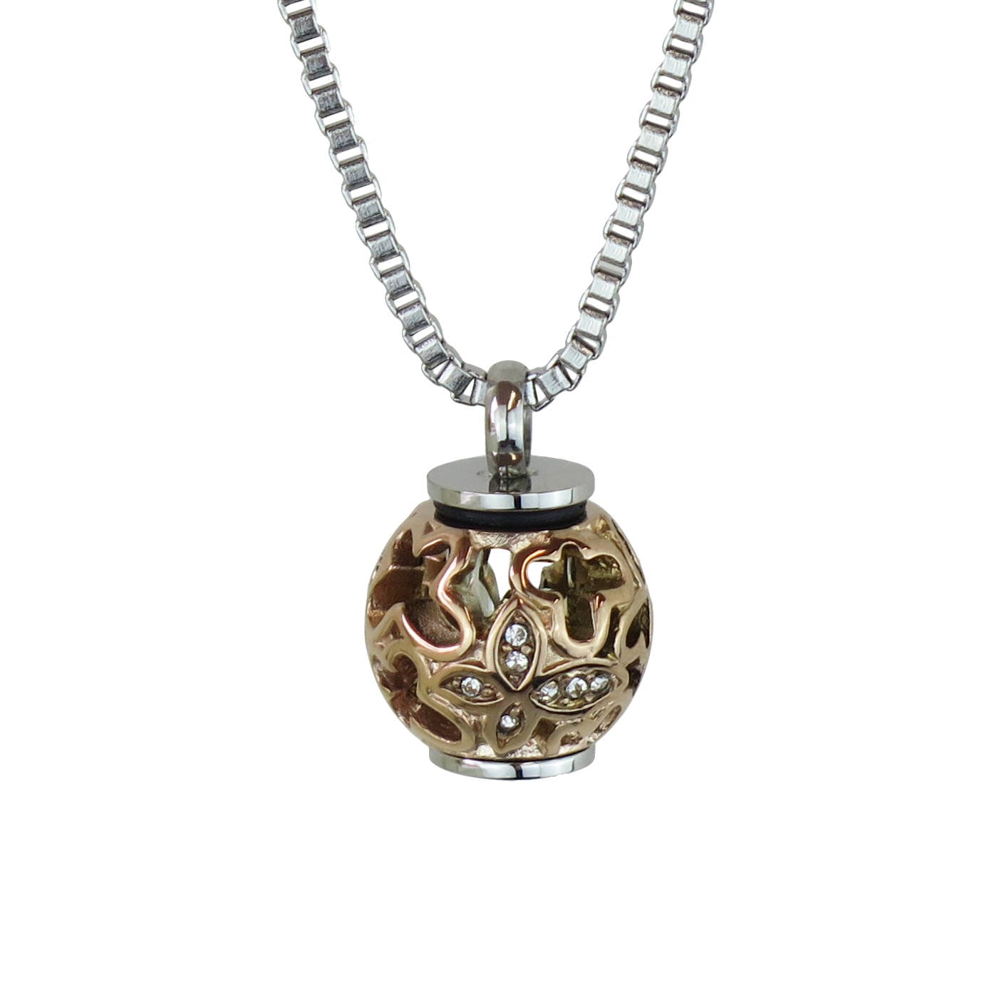 Rose Gold Kristall Filigrane Urne Anhänger Halskette Fell, Haar, Große Kapazität Für Asche - Gedenk-Asche-Andenken-Schmuck Eingraviert Rose Gold Kristall Filigrane Urne Anhänger Halskette Fell, Haar, Große Kapazität Für Asche - Gedenk-Asche-Andenken-Schmuck Eingraviert von LovetoTreasure