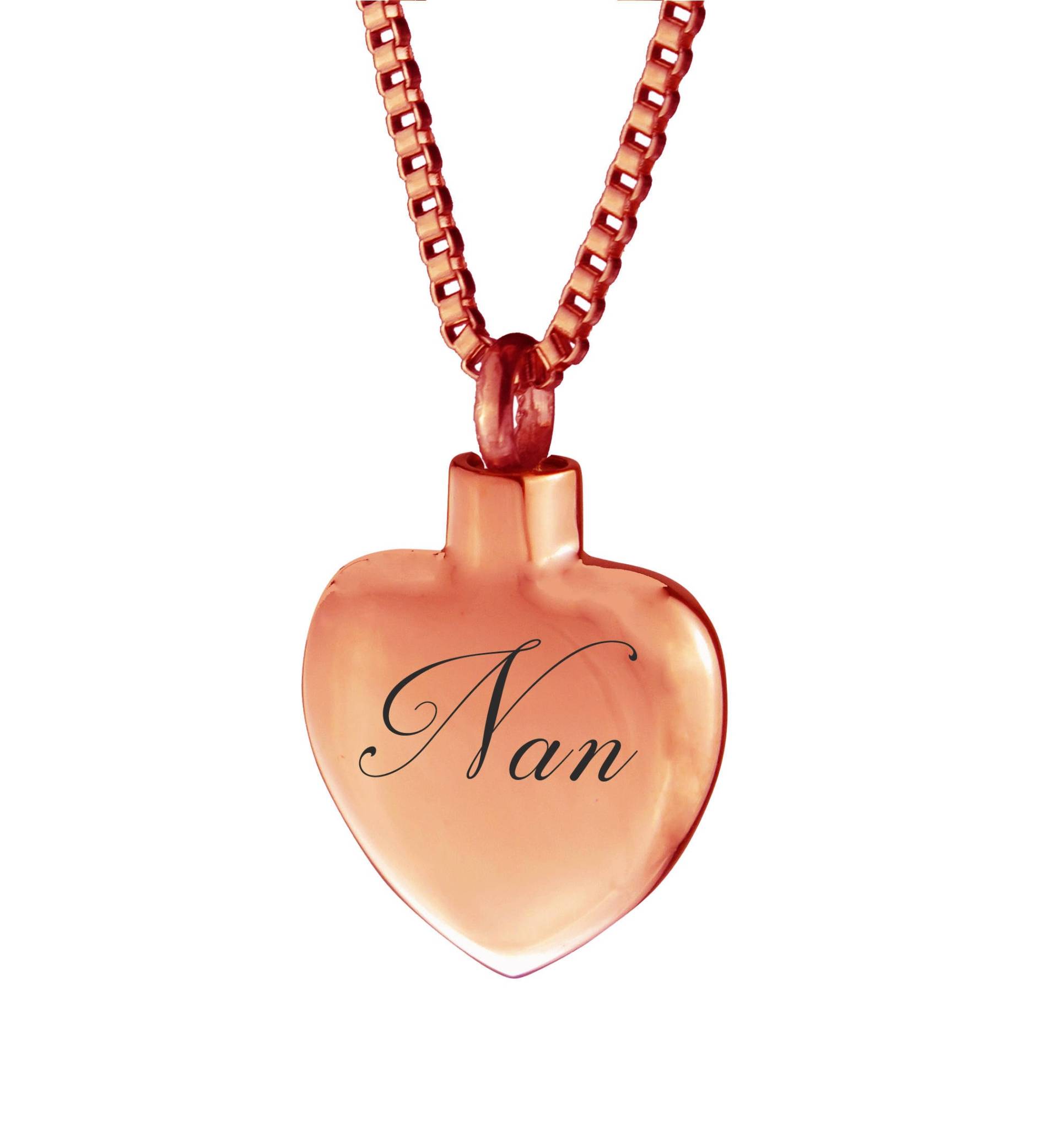 Rose Gold Nan Herz Urne Anhänger Halskette - Gedenkstätte Asche Andenken Feuerbestattung Schmuck Rose Gold Nan Herz Urne Anhänger Halskette - Gedenkstätte Asche Andenken Feuerbestattung Schmuck von LovetoTreasure