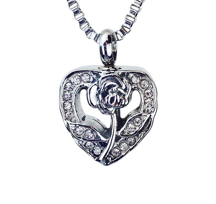 Rose Kristall Herz Urn Anhänger - Erinnerung Ash Keepsake Schmuck Rose Kristall Herz Urn Anhänger - Erinnerung Ash Keepsake Schmuck von LovetoTreasure