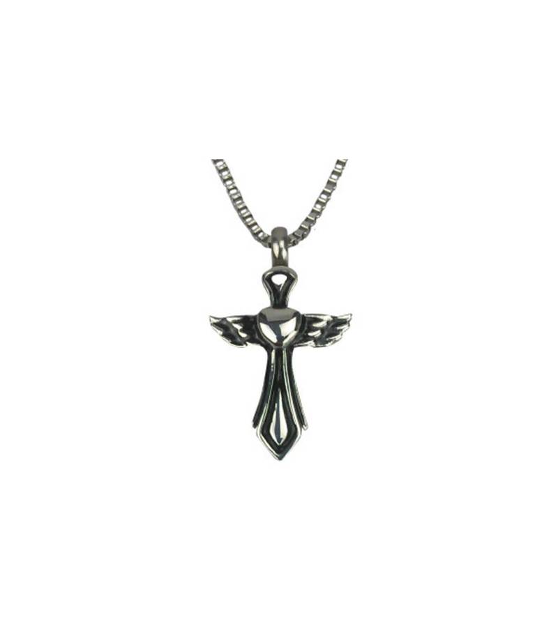 Schutzengel Kreuz Urne Anhänger - Gedenkasche Andenken Schmuck Personalisierte Gravur Schutzengel Kreuz Urne Anhänger - Gedenkasche Andenken Schmuck Personalisierte Gravur von LovetoTreasure
