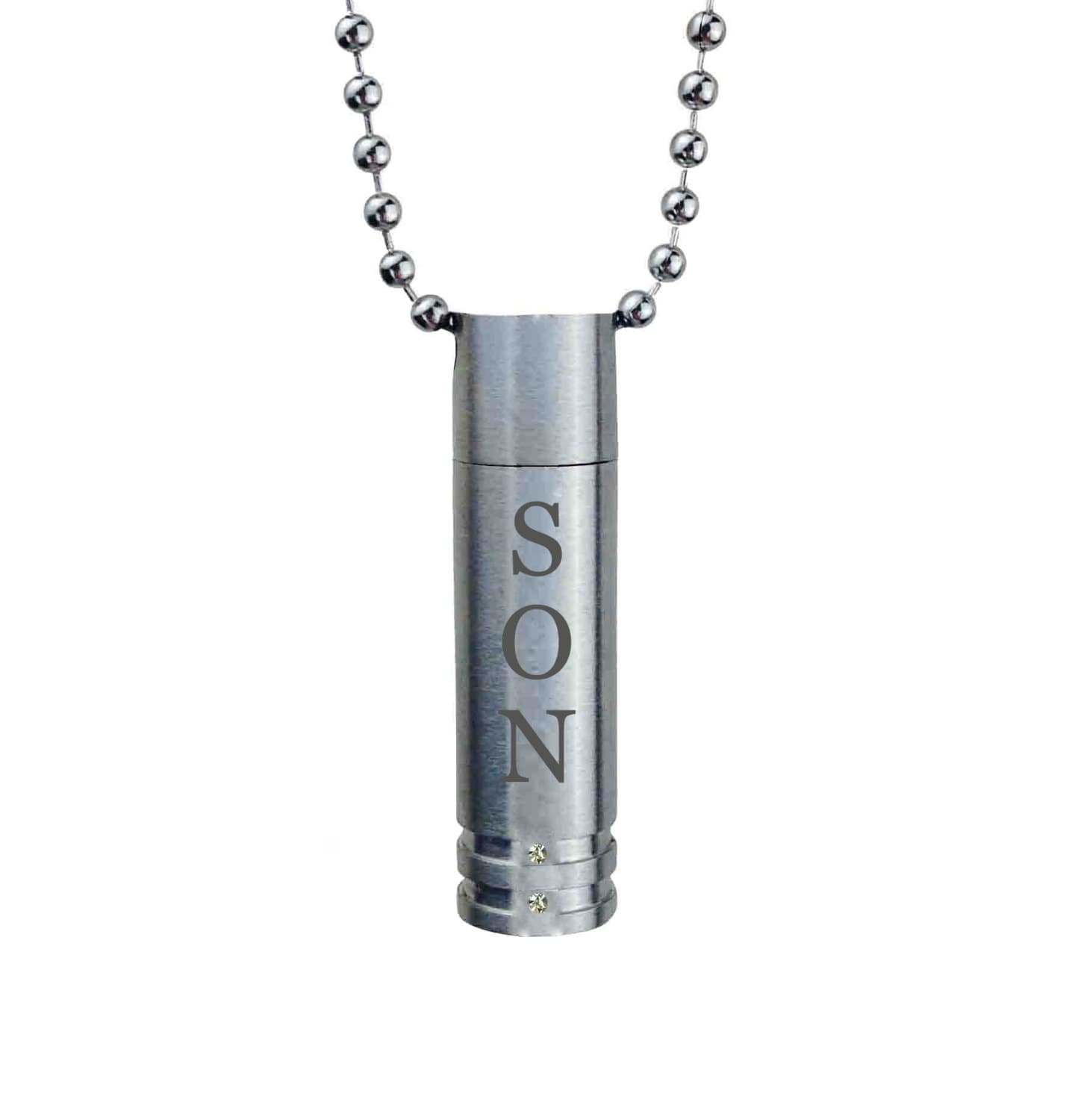Sohn Zylinder-Urne Anhänger-Denkmal Asche Andenken Schmuck-Personalisierte Gravur Sohn Zylinder-Urne Anhänger-Denkmal Asche Andenken Schmuck-Personalisierte Gravur von LovetoTreasure