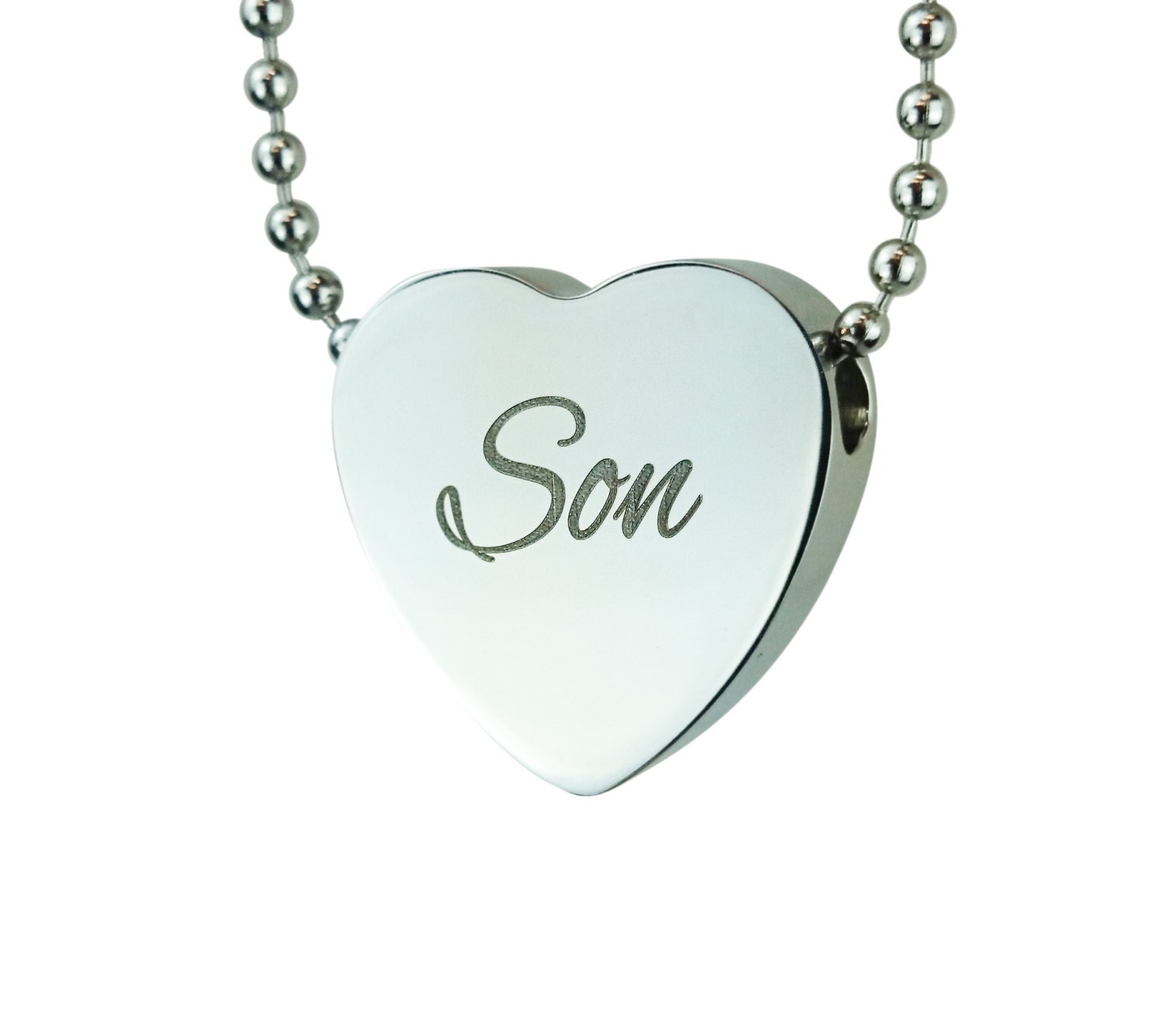 Son Herz Urne Anhänger - Erinnerung Asche Einäscherung Andenken Personalisierte Gravur Son Herz Urne Anhänger - Erinnerung Asche Einäscherung Andenken Personalisierte Gravur von LovetoTreasure