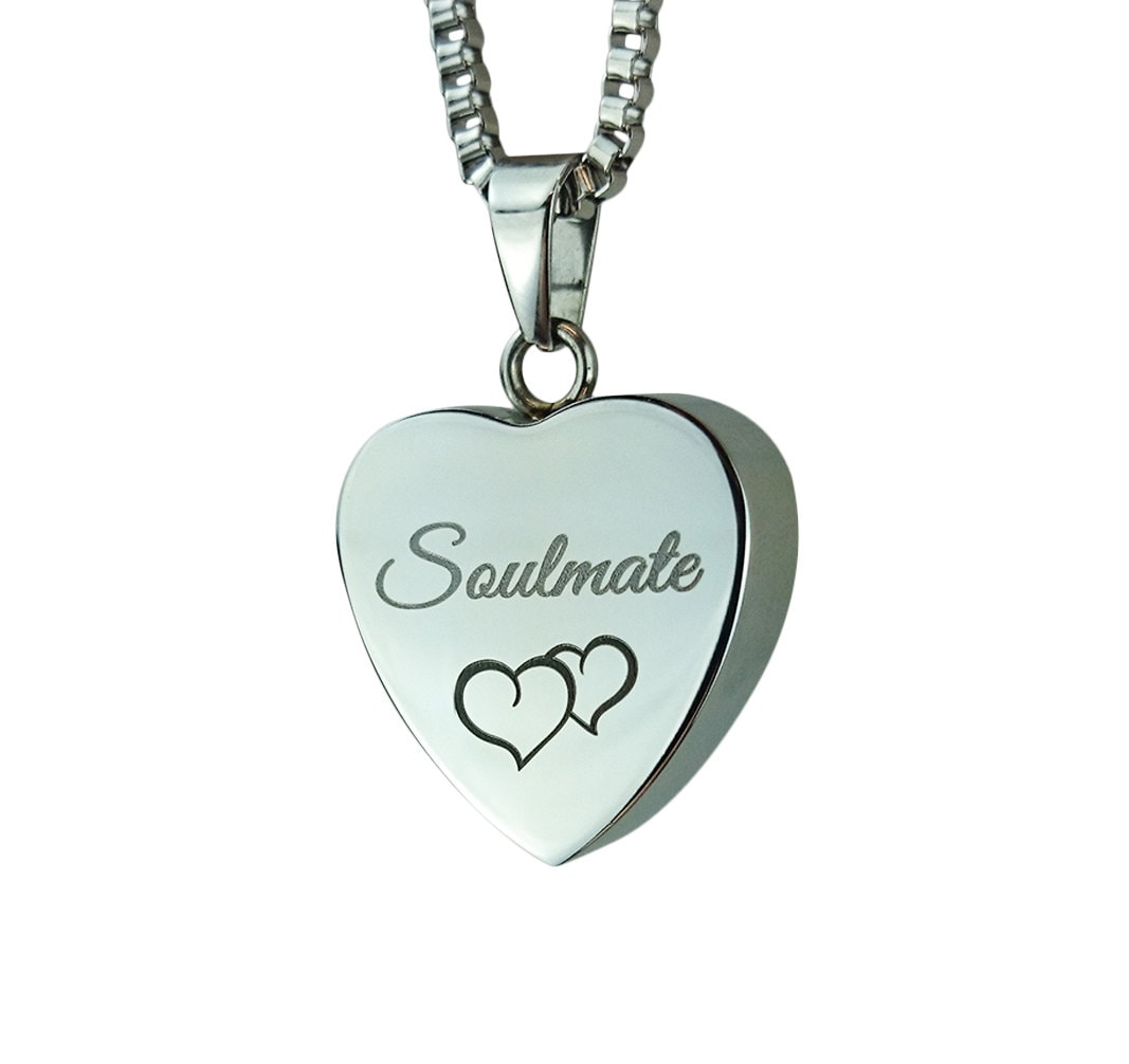 Soulmate Herz Urne Anhänger - Gedenkstätte Asche Feuerbestattung Andenken Personalisierte Gravur Soulmate Herz Urne Anhänger - Gedenkstätte Asche Feuerbestattung Andenken Personalisierte Gravur von LovetoTreasure