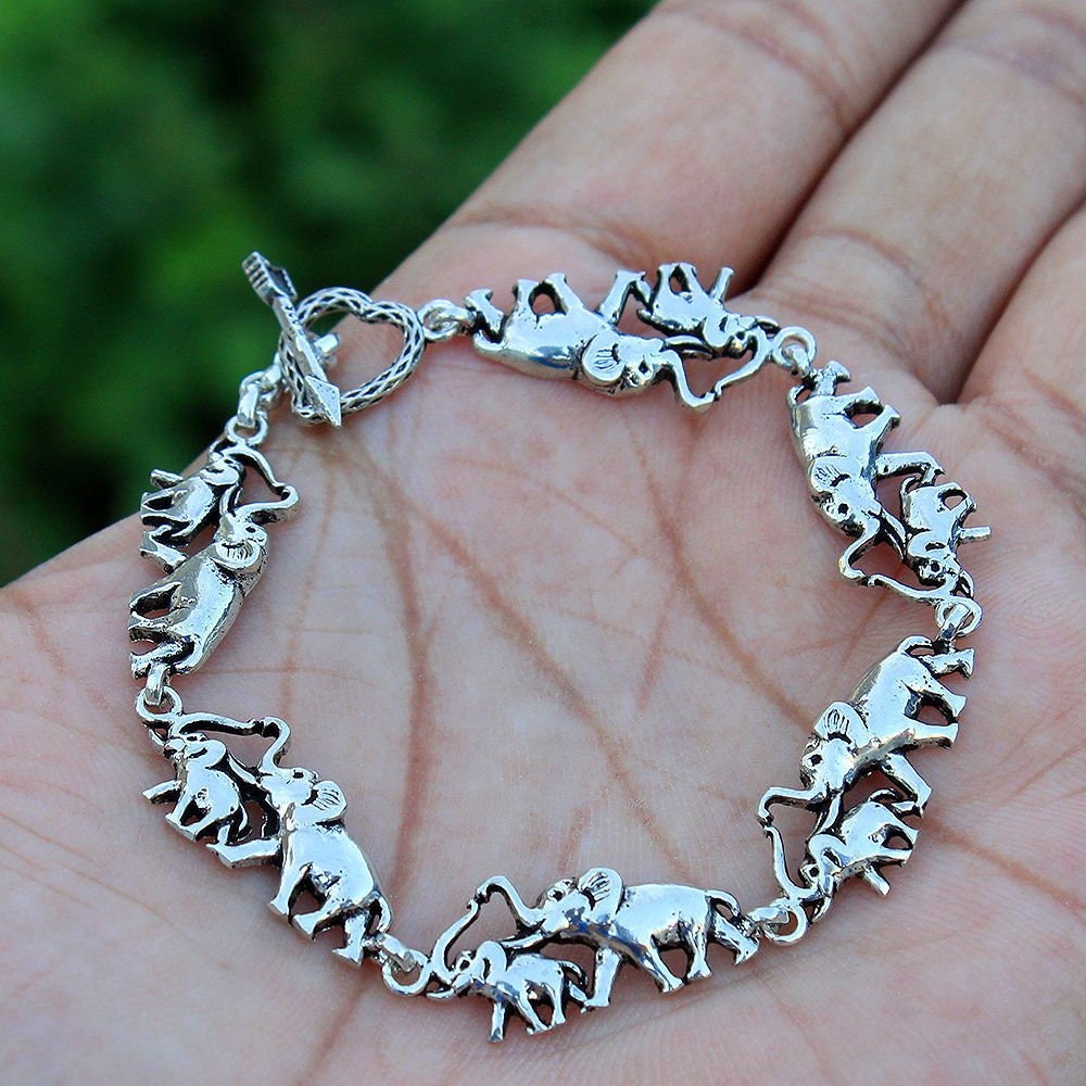 Armband Elefant, Sterling Silber Armband, Bettelarmband, Gliederarmband, Meditationsarmband, Silberschmuck, Geschenk Für Sie Armband Elefant, Sterling Silber Armband, Bettelarmband, Gliederarmband, Meditationsarmband, Silberschmuck, Geschenk Für Sie von Lovewishjewels