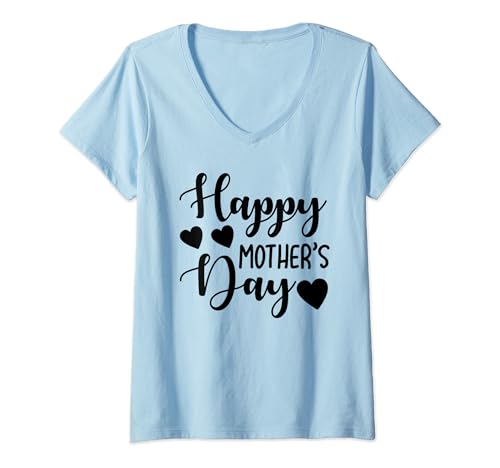 Damen Alles Gute zum Muttertag Liebe Familie Mama T-Shirt mit V-Ausschnitt von Loving Family Apparel