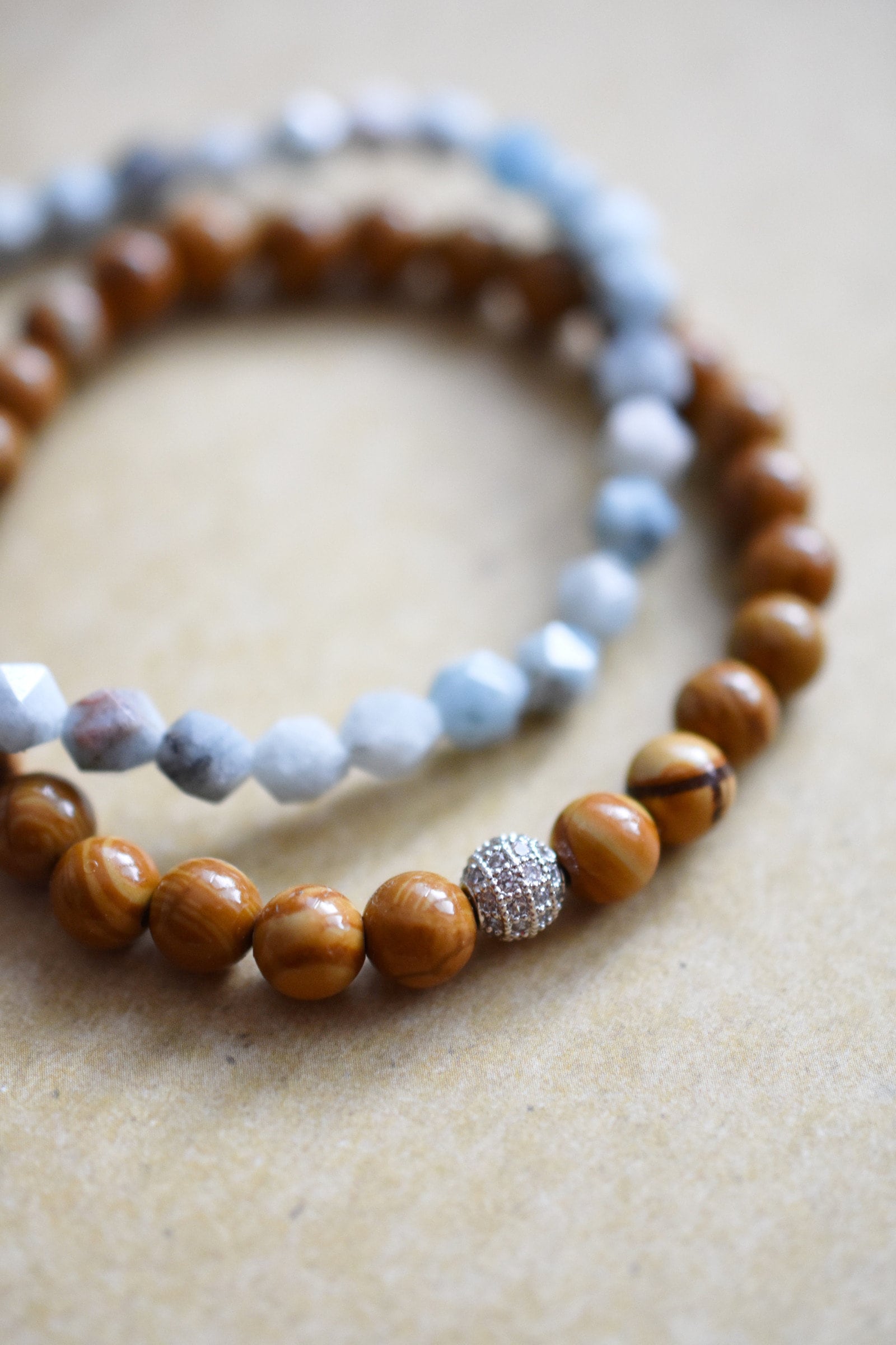 Erde & Luft Armband | Jasper Und Zirkonia Variation Oder Aquamarine Variation von LovingMamma