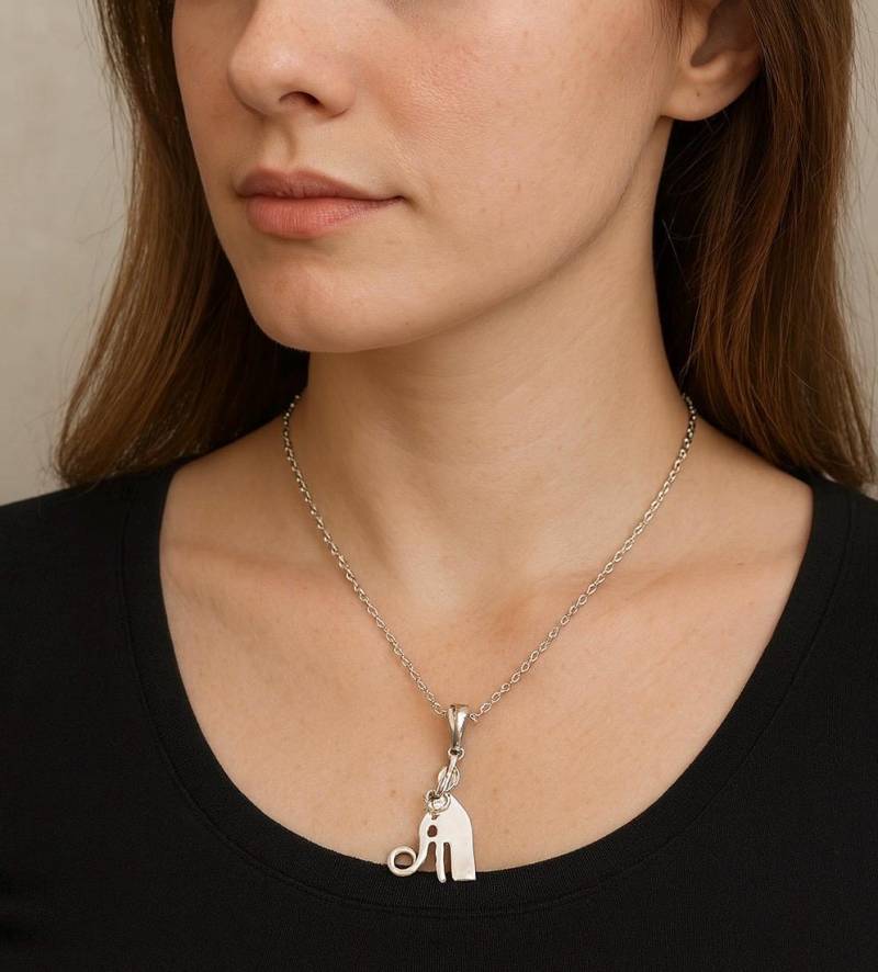 Elefant Schmuck Handgemacht - Recycled Gabel Elefantenförmige Anhänger Mit Kette Aus Silber Hergestellt von LovingSpoonfulJewels