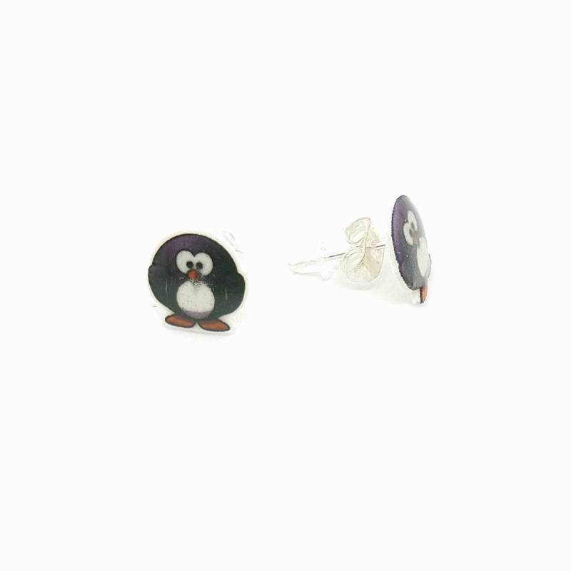 Niedliche Pinguine Schrumpf Kunststoff Ohrstecker von LovinglyMadebyMand