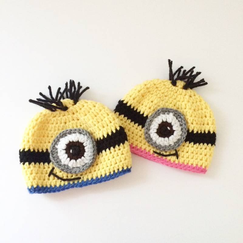 Gehäkelte Baby Minion Mütze/Photo Prop von LovinglyNie