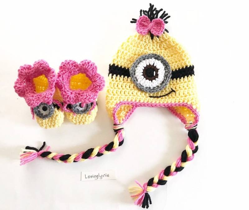 Minion Inspiriertes Hut Und Schuh Set Für Mädchen von LovinglyNie