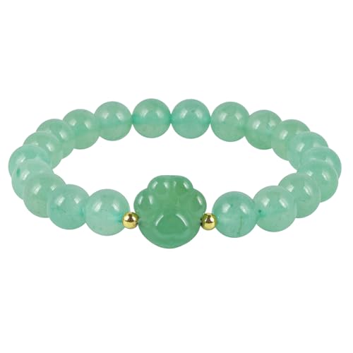 Lovionus89 Heilender Kristall-Armband mit 8mm Perlen, Chakra-Stein-Energie-Katzenpfoten-Armband, handgefertigter Schmuck für Frauen, Grüner Aventurin Lovionus89 Heilender Kristall-Armband mit 8mm Perlen, Chakra-Stein-Energie-Katzenpfoten-Armband, handgefertigter Schmuck für Frauen, Grüner Aventurin von Lovionus89