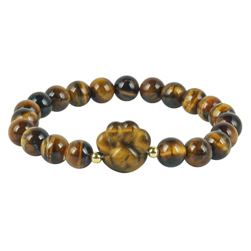 Lovionus89 Heilender Kristall-Armband mit 8mm Perlen, Chakra-Stein-Energie-Katzenpfoten-Armband, handgefertigter Schmuck für Frauen, Tigerauge Lovionus89 Heilender Kristall-Armband mit 8mm Perlen, Chakra-Stein-Energie-Katzenpfoten-Armband, handgefertigter Schmuck für Frauen, Tigerauge von Lovionus89