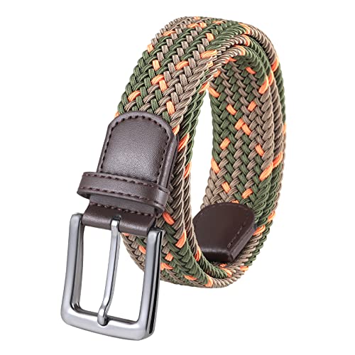 Lovionus89 gürtel herren, elastischer gürtel Herren, Breite 3.4cm lässige Jeans, verstellbarer geflochtener Webgürtel,125 CM, Grün und Orange Lovionus89 gürtel herren, elastischer gürtel Herren, Breite 3.4cm lässige Jeans, verstellbarer geflochtener Webgürtel,125 CM, Grün und Orange von Lovionus89
