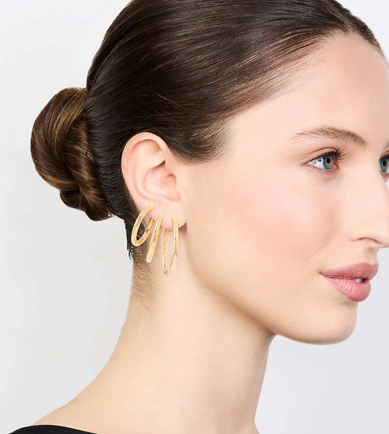 Lovisa - 3er-Pack große Basic-Creolen aus wasserfestem, vergoldetem Edelstahl-Goldfarben von Lovisa