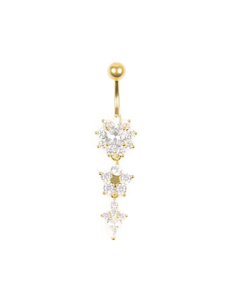 Lovisa - Bauchnabelpiercing aus Titan in Goldoptik mit Blumendesign-Goldfarben von Lovisa