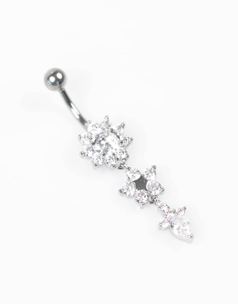 Lovisa - Bauchnabelpiercing in Silberoptik mit verschiedenen Blütendesigns von Lovisa