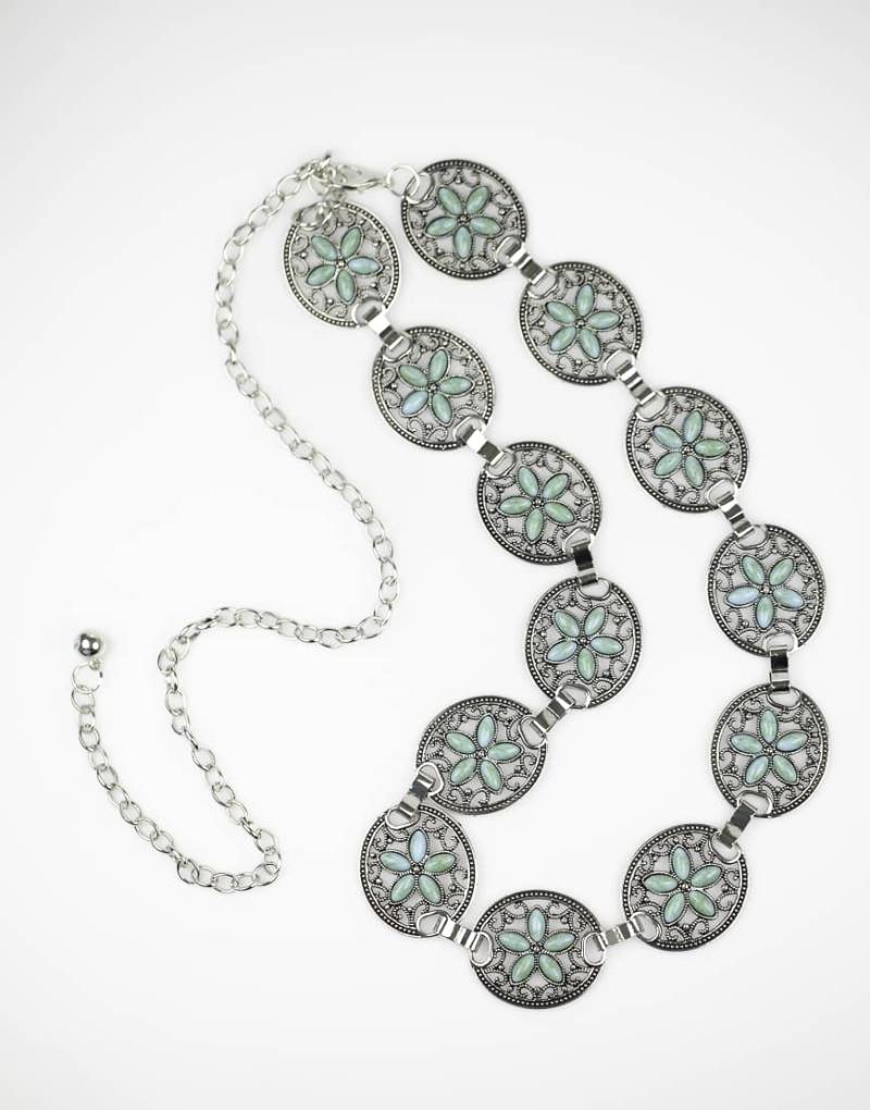 Lovisa - Boho-Gürtel in Silber mit floralen Ornamenten von Lovisa