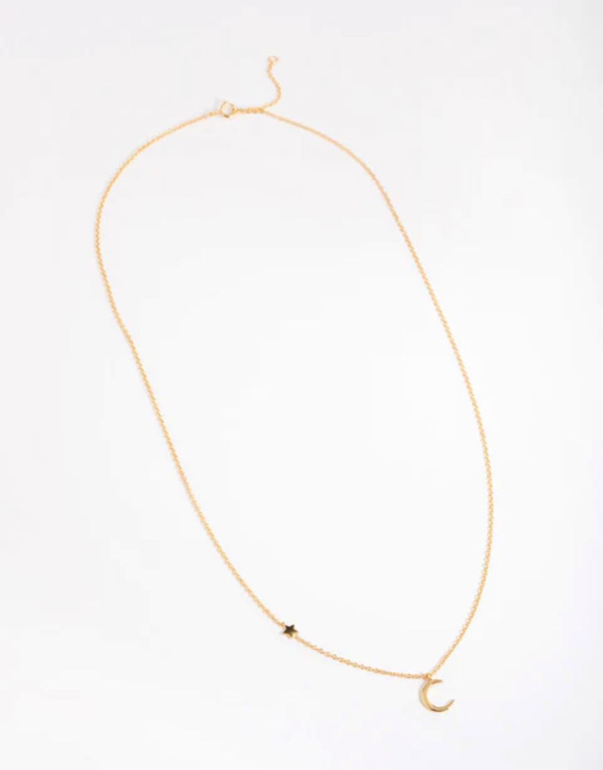 Lovisa - Goldfarbene Halskette aus vergoldetem Sterlingsilber mit asymmetrischem Himmelskörper-Anhänger Lovisa - Goldfarbene Halskette aus vergoldetem Sterlingsilber mit asymmetrischem Himmelskörper-Anhänger von Lovisa
