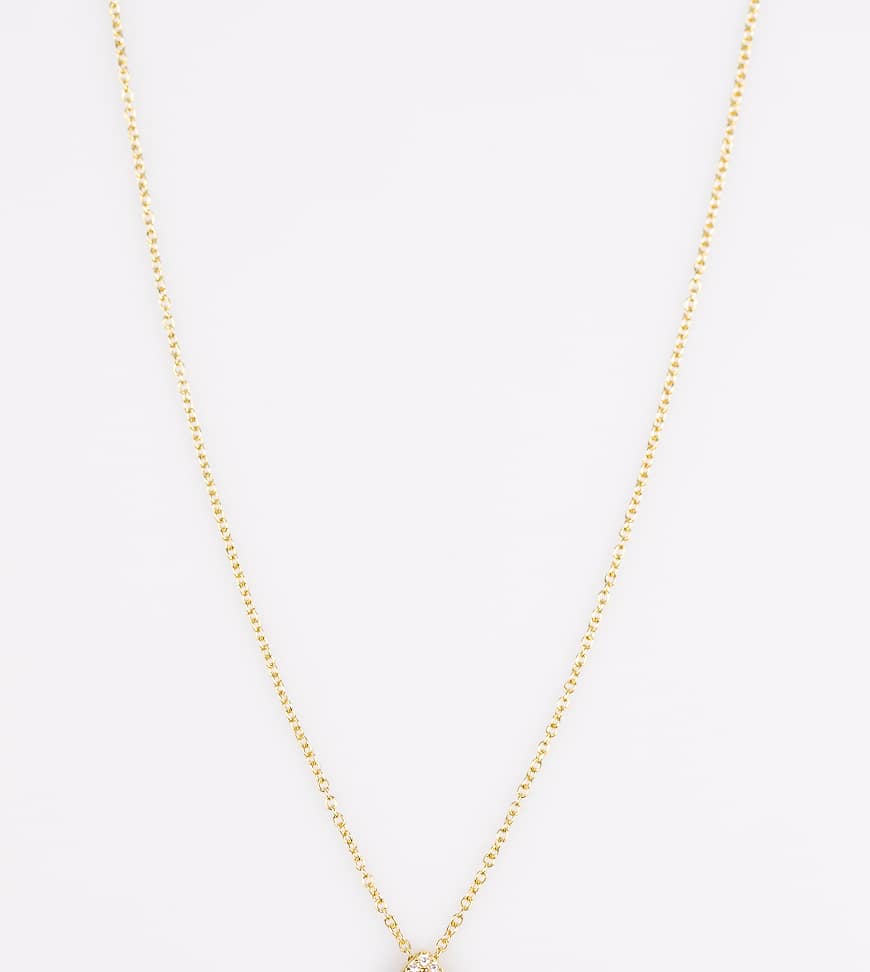 Lovisa - Goldfarbene Halskette aus vergoldetem Sterlingsilber mit grünem Nimbus-Anhänger von Lovisa