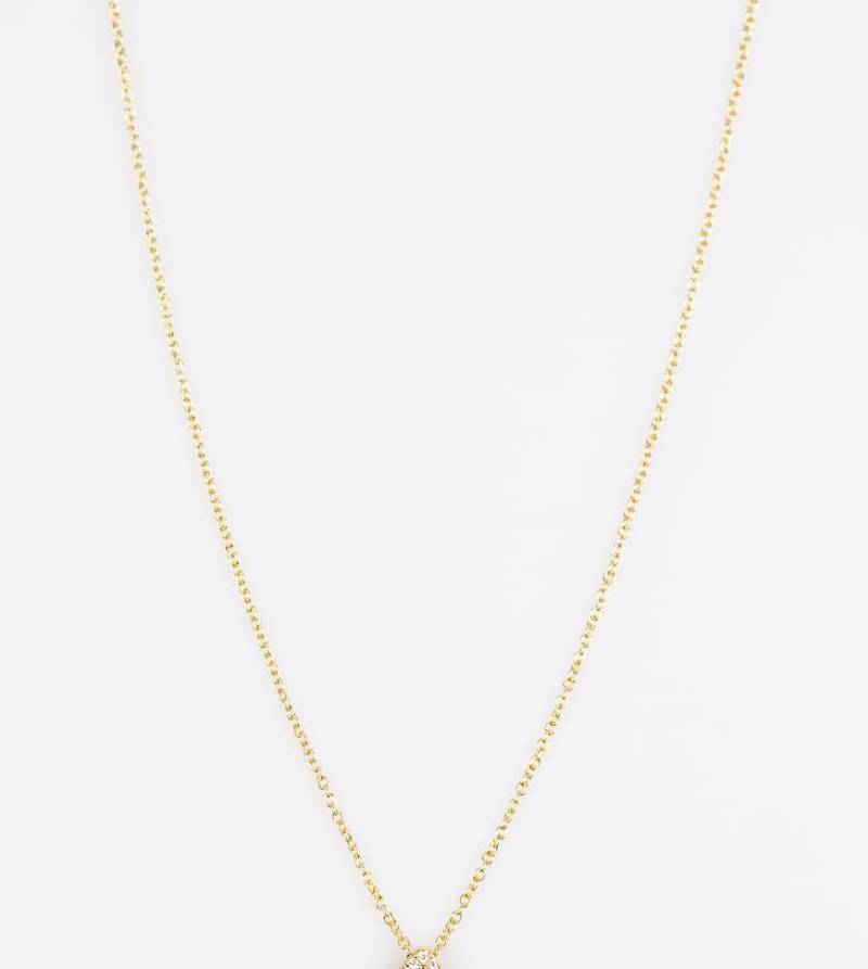 Lovisa - Goldfarbene Halskette aus vergoldetem Sterlingsilber mit grünem Nimbus-Anhänger von Lovisa