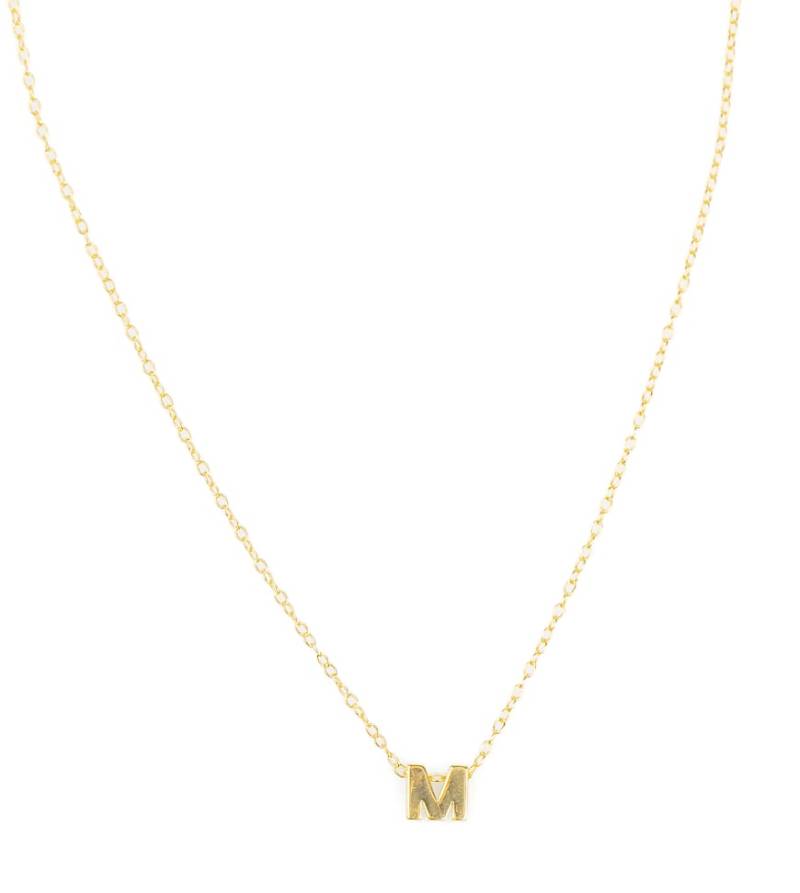 Lovisa - Halskette aus vergoldetem Sterlingsilber in Gold mit Anhänger mit M-Initiale-Goldfarben von Lovisa