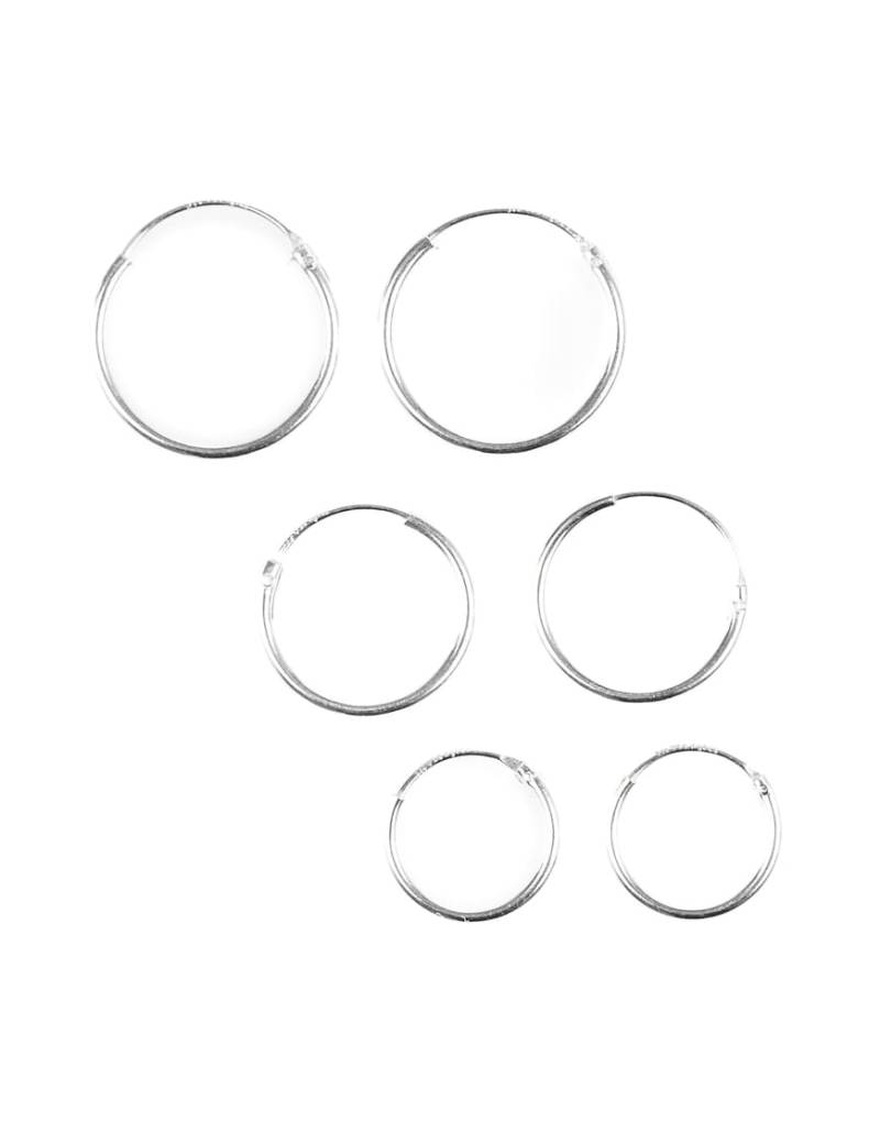 Lovisa - Klassische Creolen aus Sterlingsilber im Multipack von Lovisa