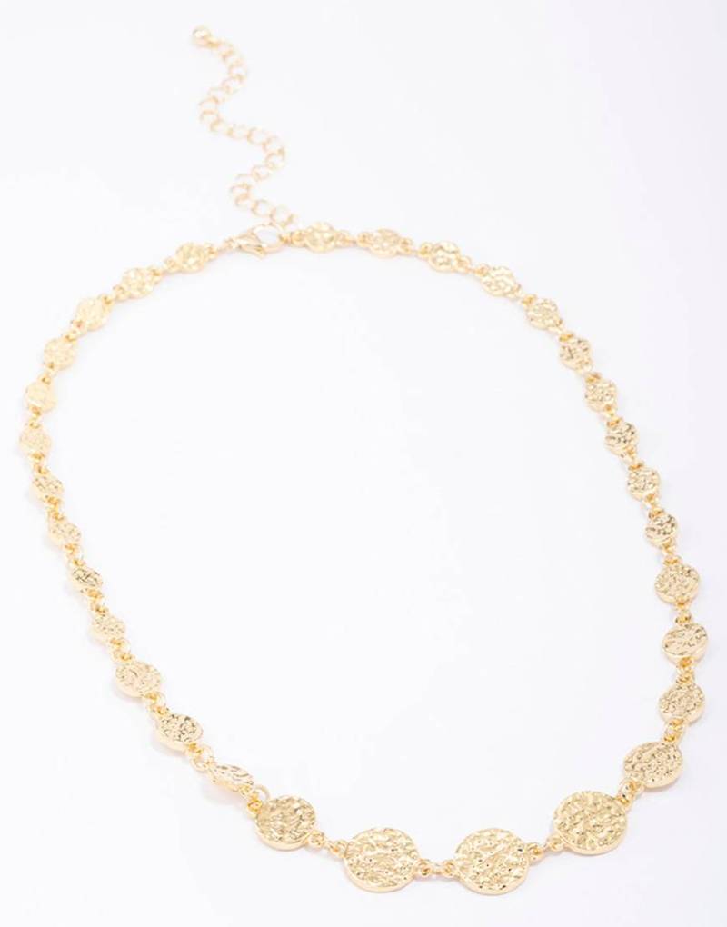 Lovisa - Vergoldete Halskette in Goldoptik mit gehämmerten Plättchen-Goldfarben Lovisa - Vergoldete Halskette in Goldoptik mit gehämmerten Plättchen-Goldfarben von Lovisa