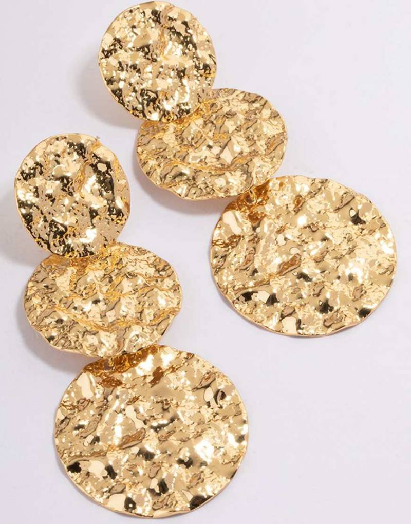 Lovisa - Vergoldete gehämmerte Ohrringe mit Trio-Design-Goldfarben von Lovisa