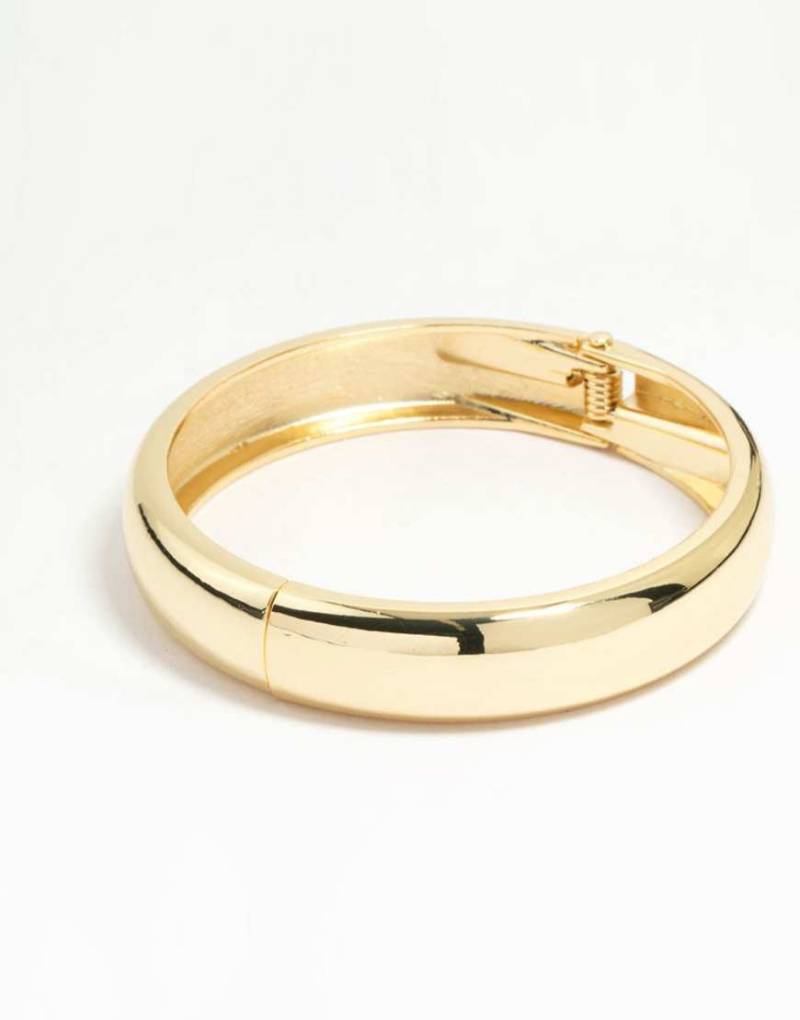 Lovisa - Vergoldeter, glatter Armreif in Goldoptik mit Scharnier-Goldfarben von Lovisa