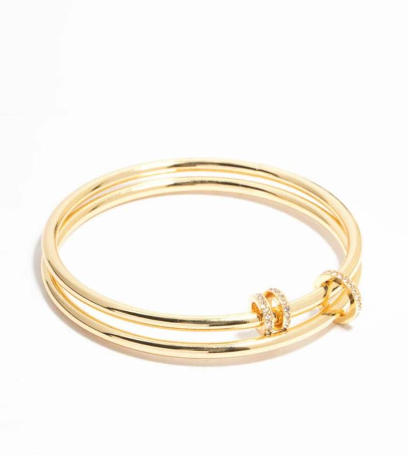 Lovisa - Vergoldeter mehrreihiger Armreif in Goldoptik-Goldfarben von Lovisa