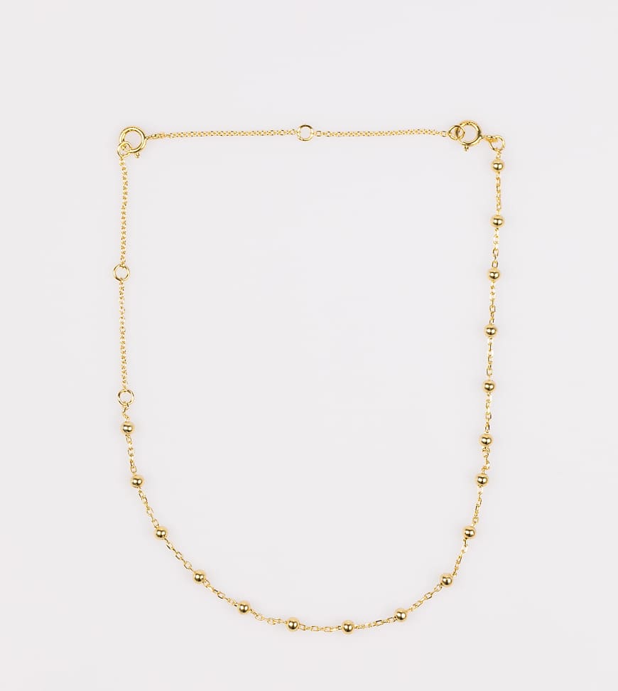 Lovisa - Vergoldetes Kugelkettenarmband oder -fußkettchen aus vergoldetem Sterlingsilber-Goldfarben von Lovisa