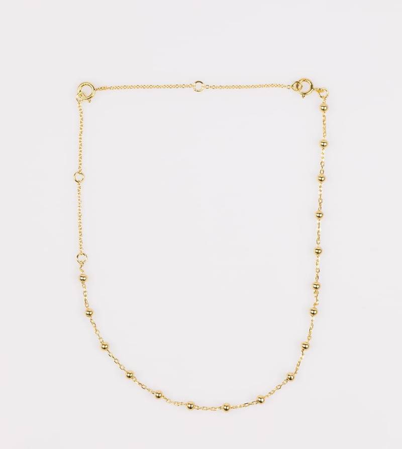 Lovisa - Vergoldetes Kugelkettenarmband oder -fußkettchen aus vergoldetem Sterlingsilber-Goldfarben von Lovisa
